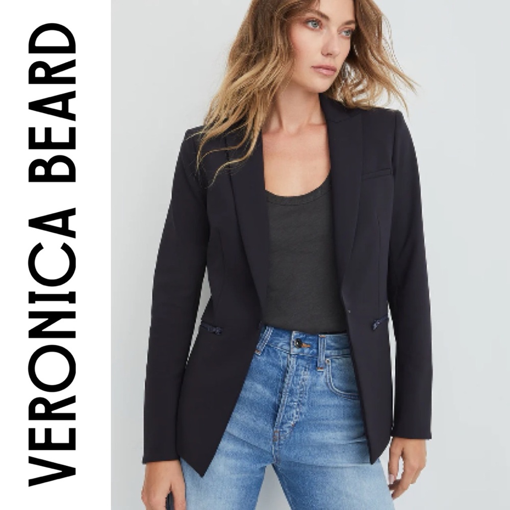 Veronica Beard Iconic Scuba Dickey Jacket in Navy